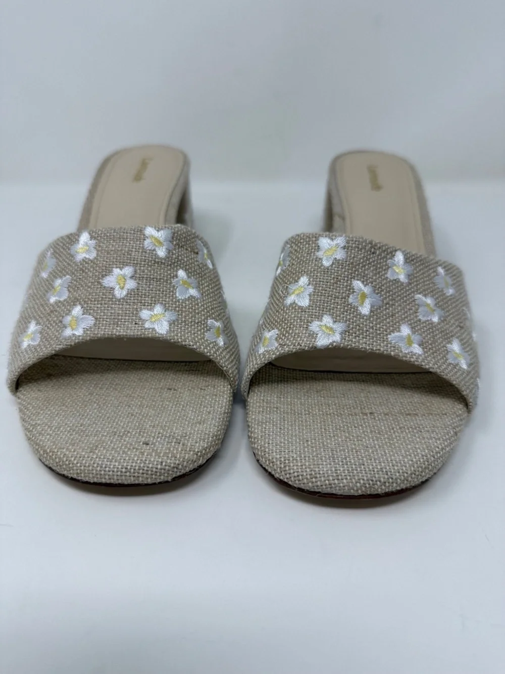 Larroude Brigitte Block Heel Slip On Sandals Sz 11 - Picture 9 of 11